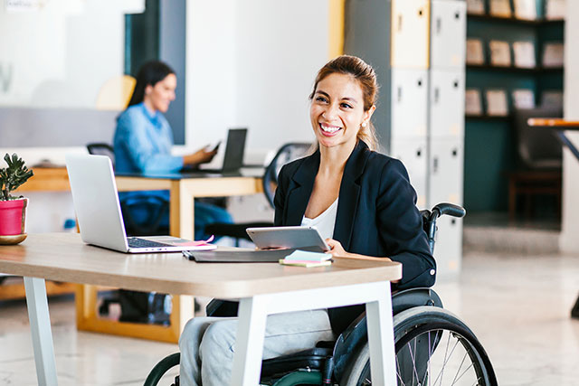 Woman on the wheelchair